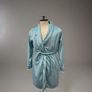 Chuckie Goodnight Bathrobe Youth XL Soft Blue Pockets Rhinestones Robe Bath